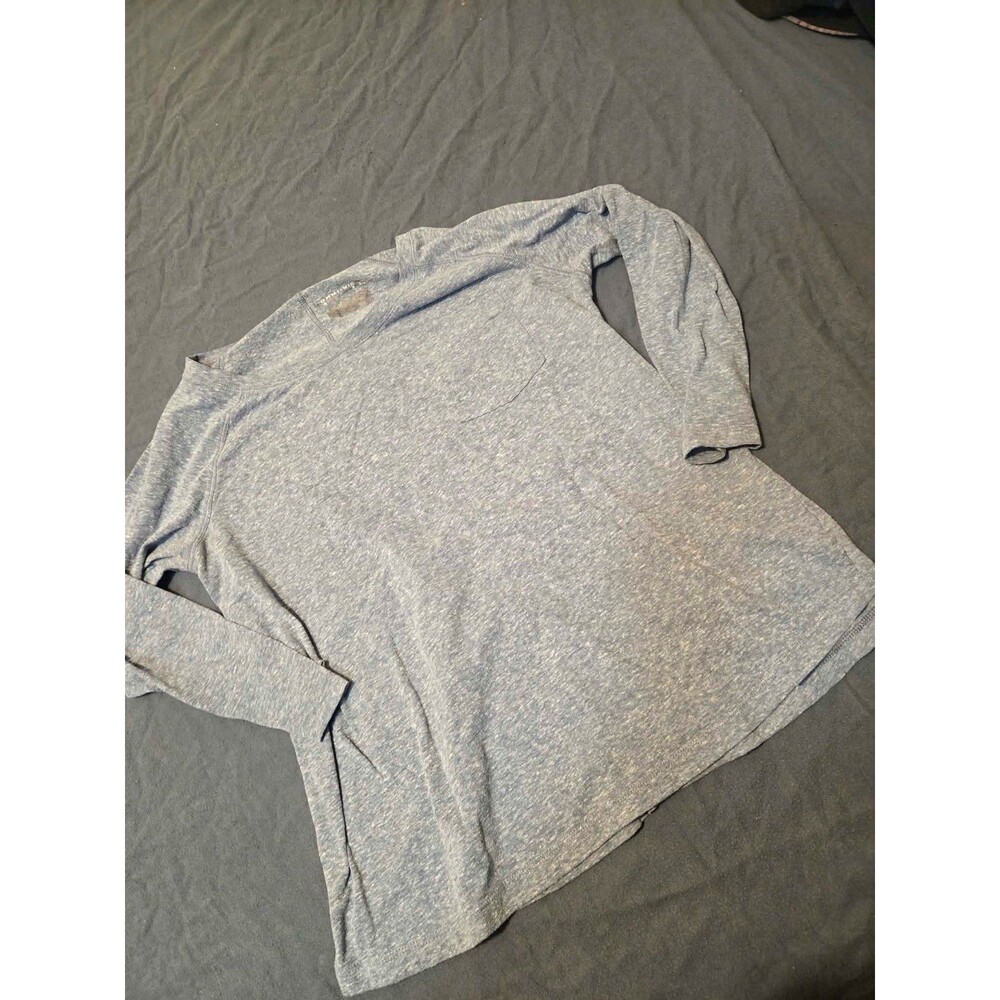 Columbia Omni-Wick Men's Heathered Blue V-Neck Long Sleeve Pocket Tee S